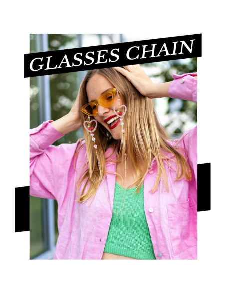 Cadena de Gafas con Perlas Cereza - Soporte Elegante para Mujeres