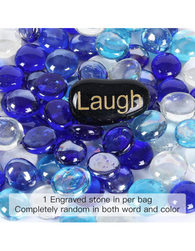 Perlas de Vidrio Ausluru 2,27 kg Mezcla Azul para Decoración