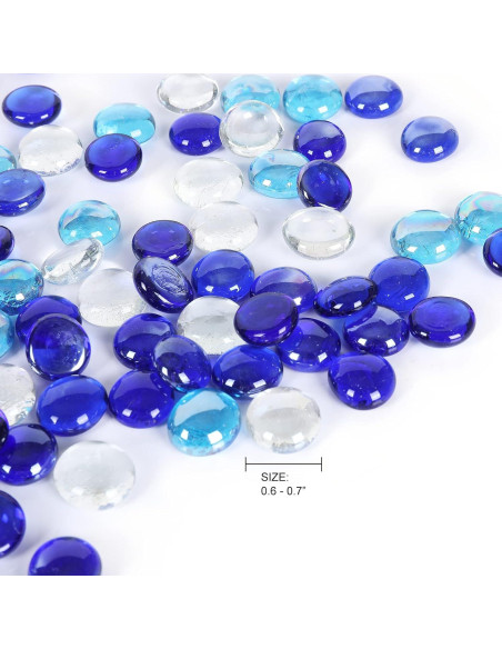 Perlas de Vidrio Ausluru 2,27 kg Mezcla Azul para Decoración