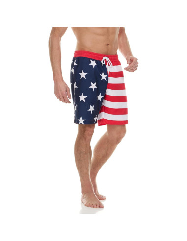 Shorts de Baño para Hombres COCO BRANDS - Bandera Americana S-XL