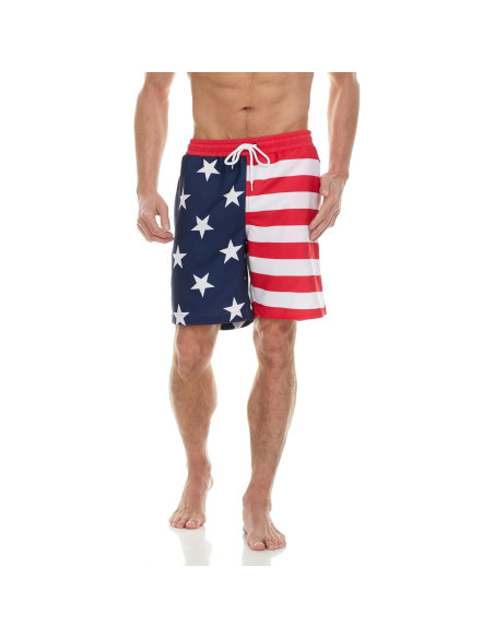Shorts de Baño para Hombres COCO BRANDS - Bandera Americana S-XL
