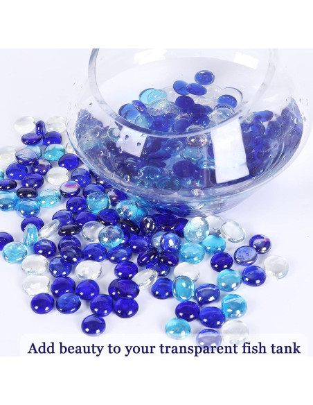 Perlas de Vidrio Ausluru 2,27 kg Mezcla Azul para Decoración