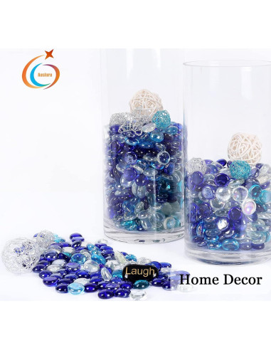 Perlas de Vidrio Ausluru 2,27 kg Mezcla Azul para Decoración