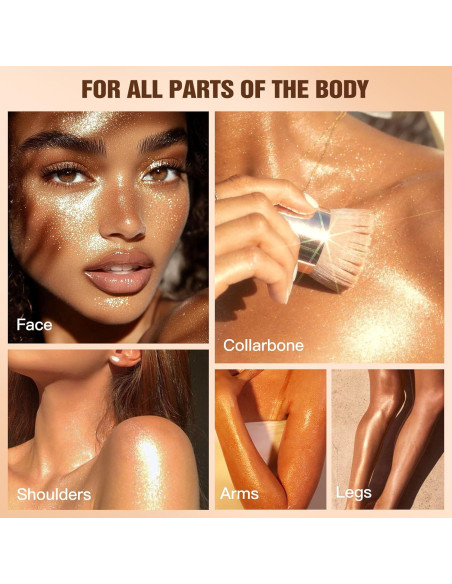 Aceite Brillante Corporal Yotock con SPF30 y Mica Dorada 100ml