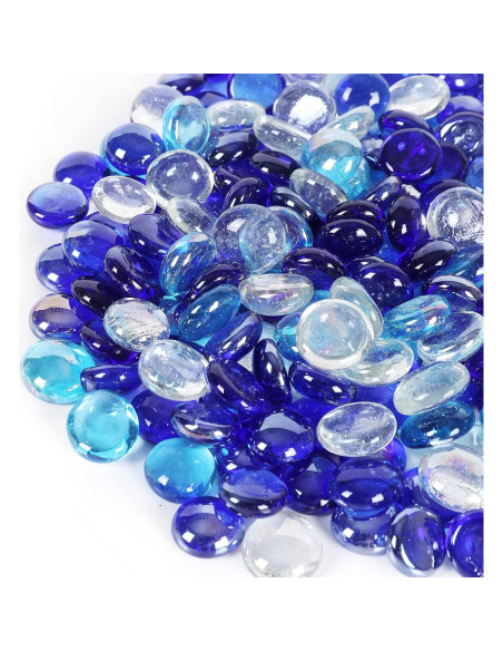 Perlas de Vidrio Ausluru 2,27 kg Mezcla Azul para Decoración