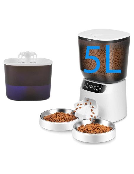 Dispensador Automático de Comida y Agua para Gatos CORGOTE 5L