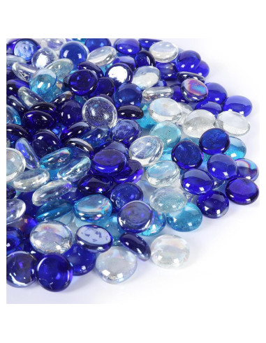 Perlas de Vidrio Ausluru 2,27 kg Mezcla Azul para Decoración