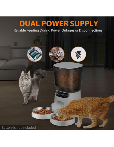 Dispensador Automático de Comida y Agua para Gatos CORGOTE 5L