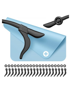 20 Pares de Ganchos de Silicona Antideslizantes Howdonsi - Negro