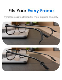 20 Pares de Ganchos de Silicona Antideslizantes Howdonsi - Negro 2