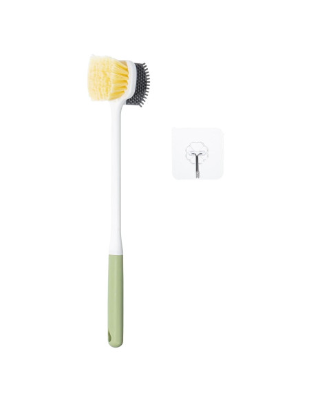 Cepillo Limpiador de Pies Beomeen Doble Cara Verde 37cm