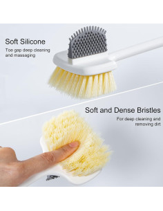 Cepillo Limpiador de Pies Beomeen Doble Cara Verde 37cm 2