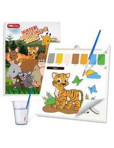 Libro para Pintar con Agua YMluky Animales del Bosque