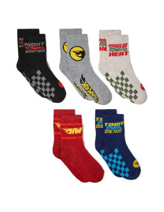 Paquete de 5 calcetines Hot Wheels para niños 6-8.5