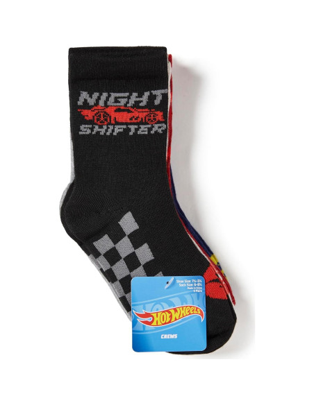 Paquete de 5 calcetines Hot Wheels para niños 6-8.5