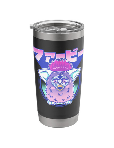 Vaso Térmico Furby Retro 20 Onzas Acero Inoxidable Negro