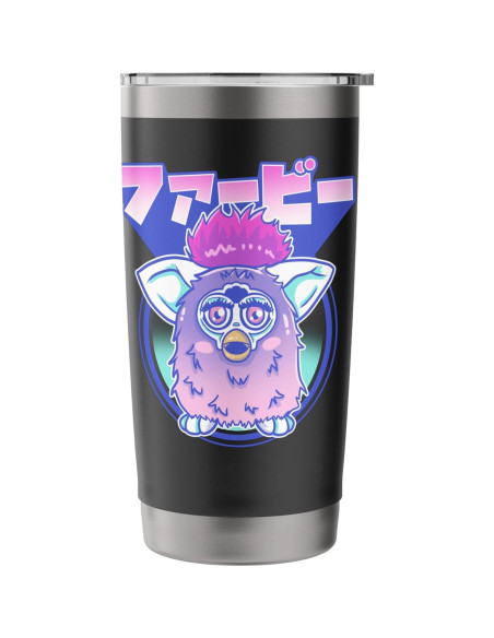 Vaso Térmico Furby Retro 20 Onzas Acero Inoxidable Negro