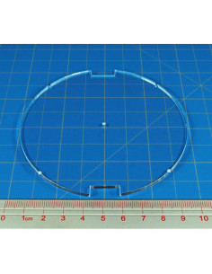 Base de Tanque Circular Notch LITKO 100mm Acrílico Transparente 2
