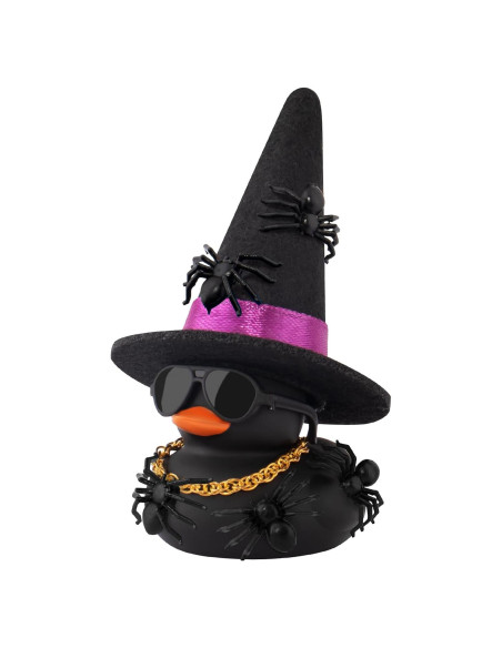 Adorno de coche Halloween Wonuu - Pato de goma mini con sombrero