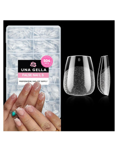 Tips de Uñas Coffin Cortas UNA GELLA 504pcs Transparentes
