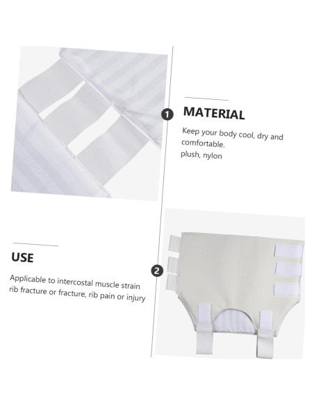 Cinturón de soporte para costillas BIUDECO unisex 50x42 cm