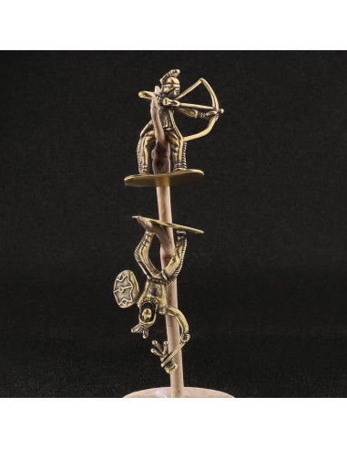 Figuritas Miniatura de Soldado Arqueros y Tamborilero de Latón