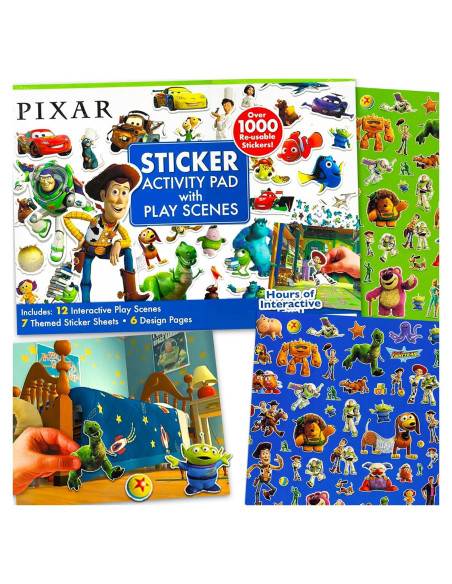 Libro de Stickers Pixar Crea una Escena - 1000+ Stickers