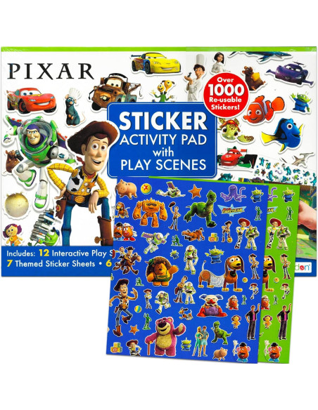 Libro de Stickers Pixar Crea una Escena - 1000+ Stickers