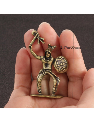 Figuritas Miniatura de Soldado Arqueros y Tamborilero de Latón