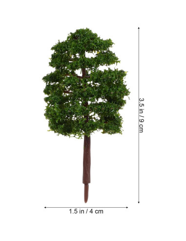 Árboles de Modelo SAFIGLE 20 Piezas 9 cm Verde para Dioramas