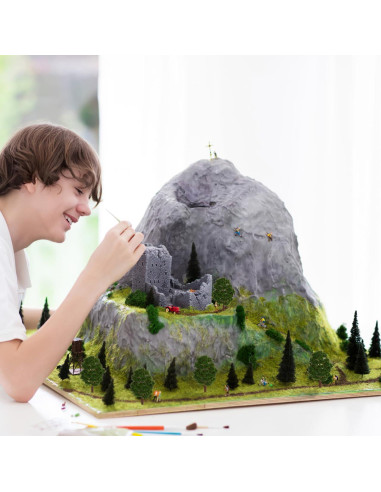 Árboles de Modelo SAFIGLE 20 Piezas 9 cm Verde para Dioramas