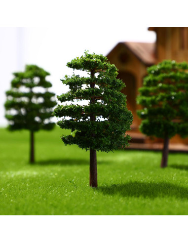 Árboles de Modelo SAFIGLE 20 Piezas 9 cm Verde para Dioramas
