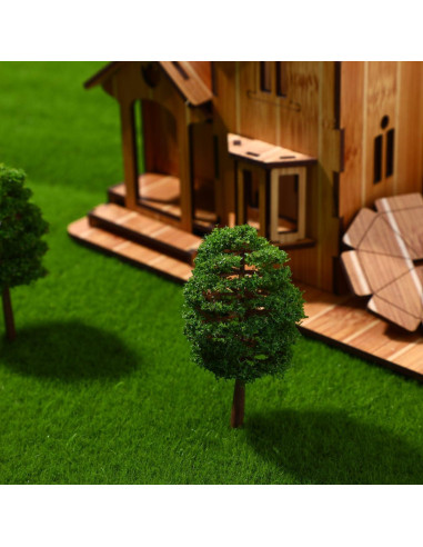 Árboles de Modelo SAFIGLE 20 Piezas 9 cm Verde para Dioramas