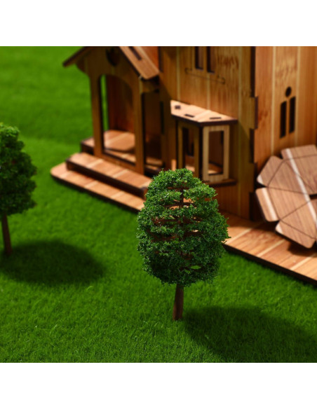 Árboles de Modelo SAFIGLE 20 Piezas 9 cm Verde para Dioramas