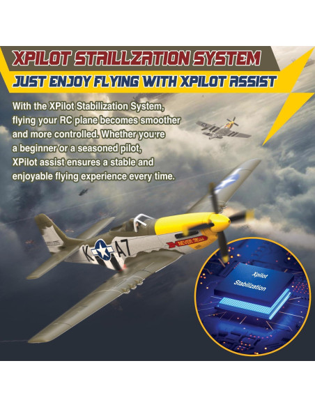 Avión RC LEAMBE P51D Mustang 50cm Sin Escobillas RTF