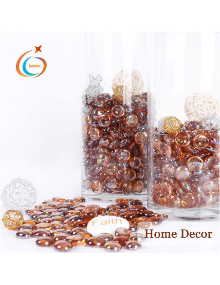 Perlas de Vidrio Ausluru 2,27kg Ámbar para Decoración