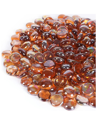 Perlas de Vidrio Ausluru 2,27kg Ámbar para Decoración