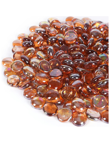 Perlas de Vidrio Ausluru 2,27kg Ámbar para Decoración