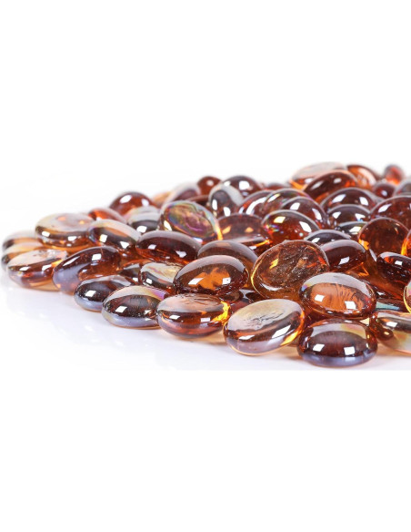 Perlas de Vidrio Ausluru 2,27kg Ámbar para Decoración