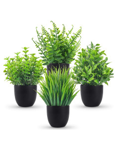 Plantas Artificiales Der Rose 4 Paquetes 18.3 cm Verde