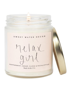 Vela Aromatizada Sweet Water 9oz - Eucalipto, Menta, Clavo