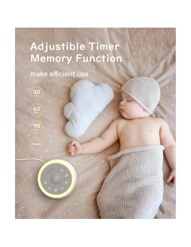 Máquina de Sonido Dreamegg D1 para Bebés con Luz Nocturna