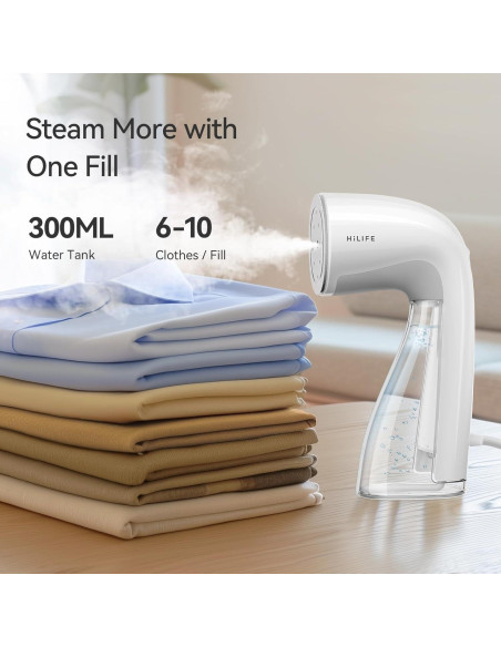 Vaporizador de Ropa HiLIFE HL9 1100W 300ml Portátil Blanco