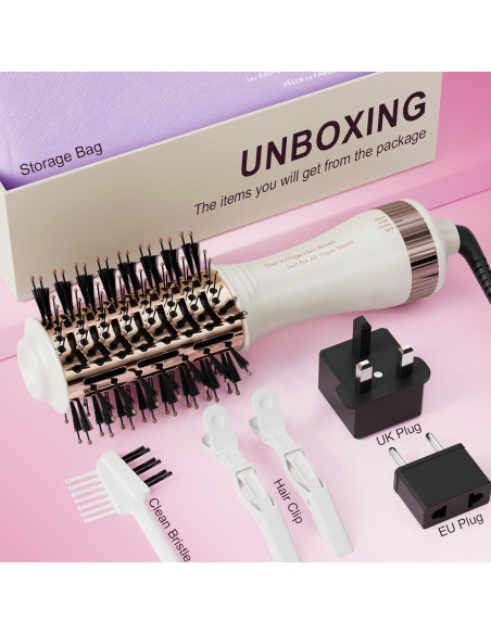 Cepillo Secador de Cabello Olaermoso 4 en 1 Doble Voltaje 110-240V