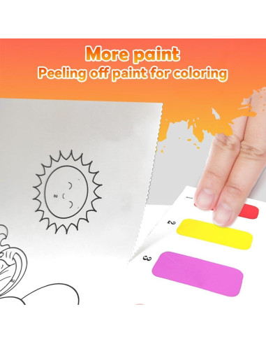 Libro para Pintar con Agua Sirenas YMluky con Pinceles