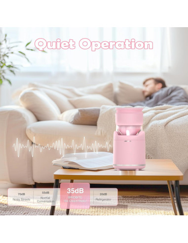 Máquina de Hacer Helado Suave BRIOBITE 550ml Rosa Recargable