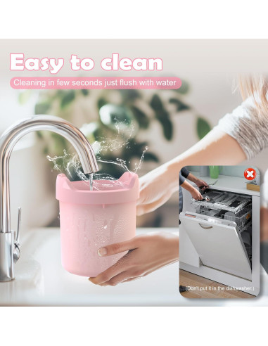 Máquina de Hacer Helado Suave BRIOBITE 550ml Rosa Recargable