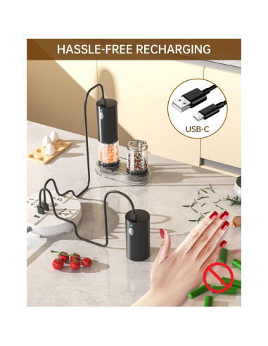 Juego de Molinillos Eléctricos de Sal y Pimienta CIRCLE JOY 95ml