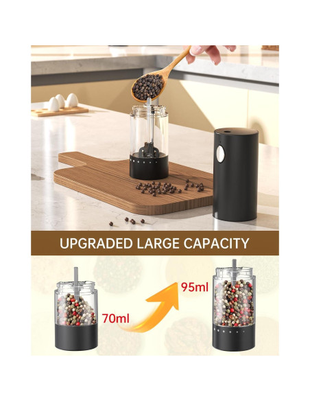 Juego de Molinillos Eléctricos de Sal y Pimienta CIRCLE JOY 95ml