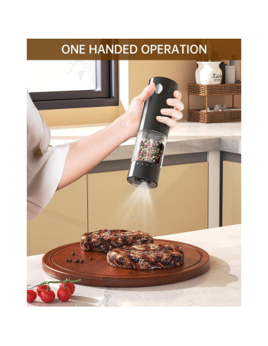 Juego de Molinillos Eléctricos de Sal y Pimienta CIRCLE JOY 95ml